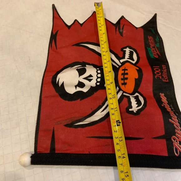 Vintage Tampa Bay Buccaneers Budweiser Hess Express 2001 Car Mount Flag - Picture 14 of 16